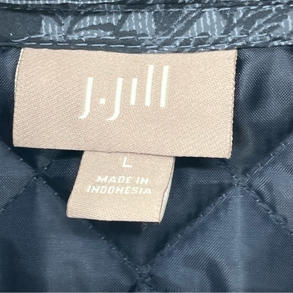 J Jill L Full Zip Blue Quilted Vest - Picture 3 of 7